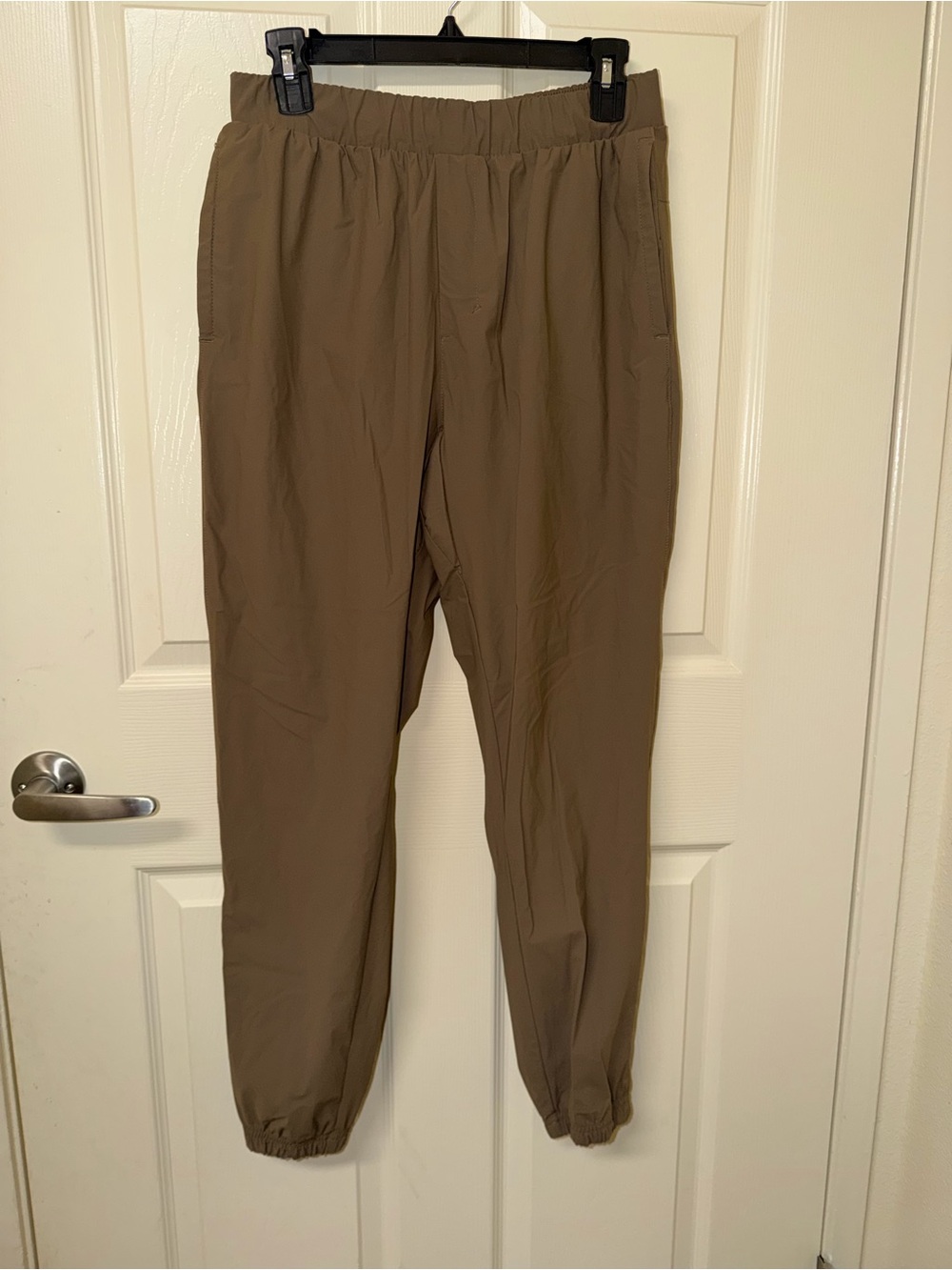 Men's Casual Elastic-Waist Brown Pants